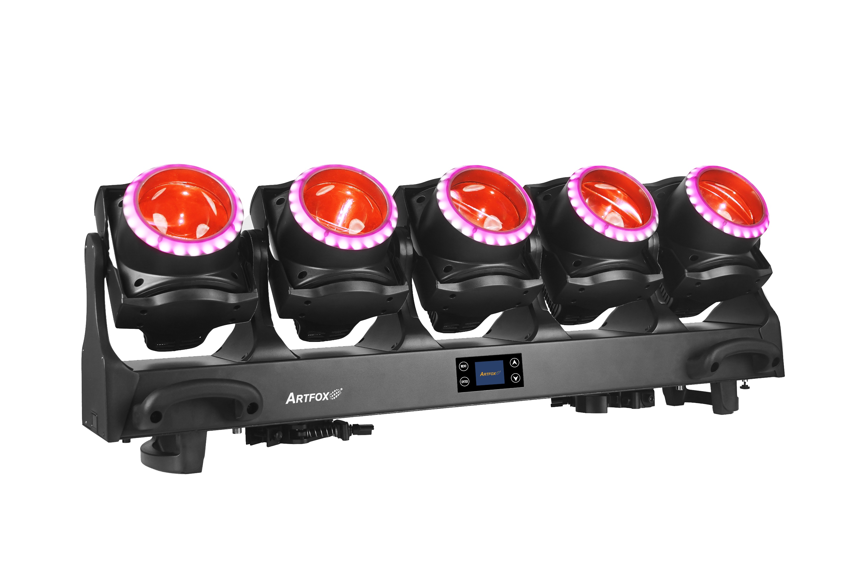 LED Moving Head:5x120w RGBL LEDs, Beam Wash 2-in-1, LED Ring, IP65
